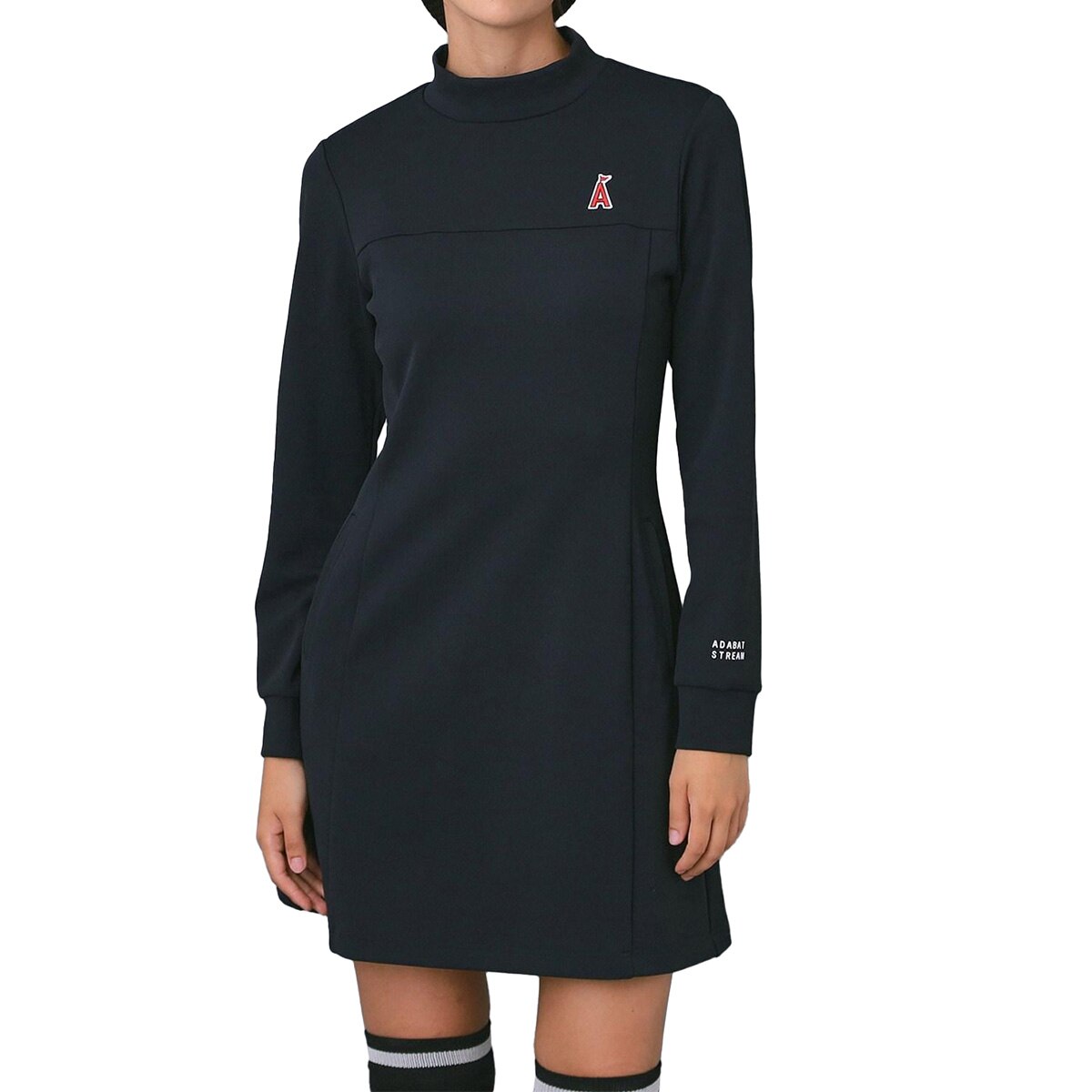 ストレッチ スムースブロッキングワンピース レディス(ワンピース