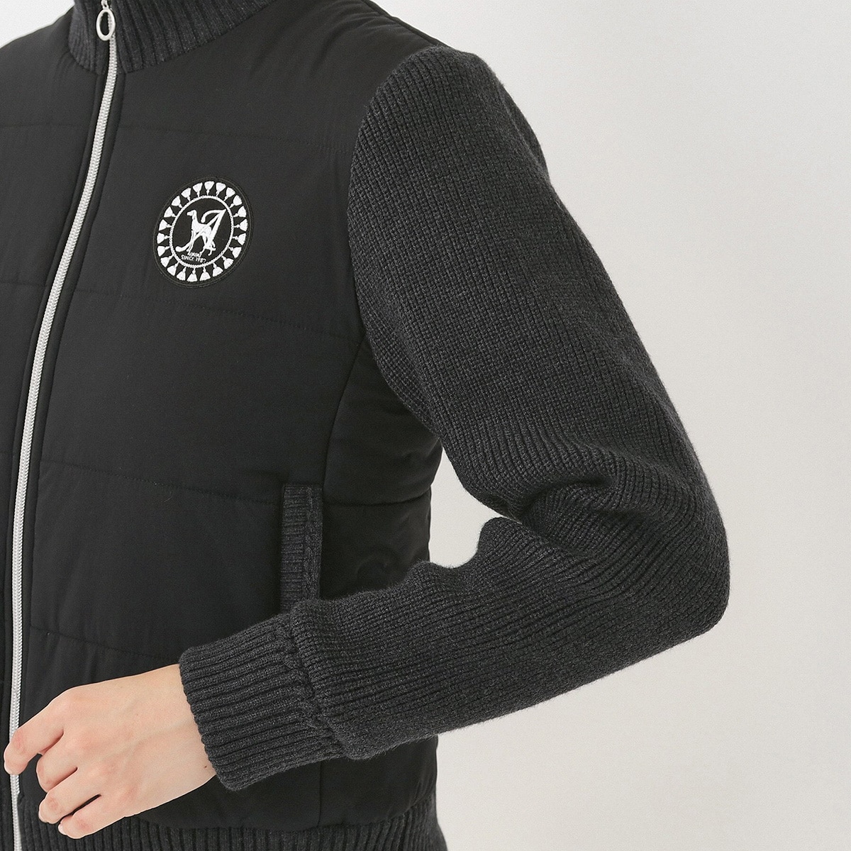 アダバット　adabat　ストレッチ ニットコンビパデットブルゾン　レディス ストレッチ ニットコンビパデットブルゾン レディス(アウター(ブルゾン