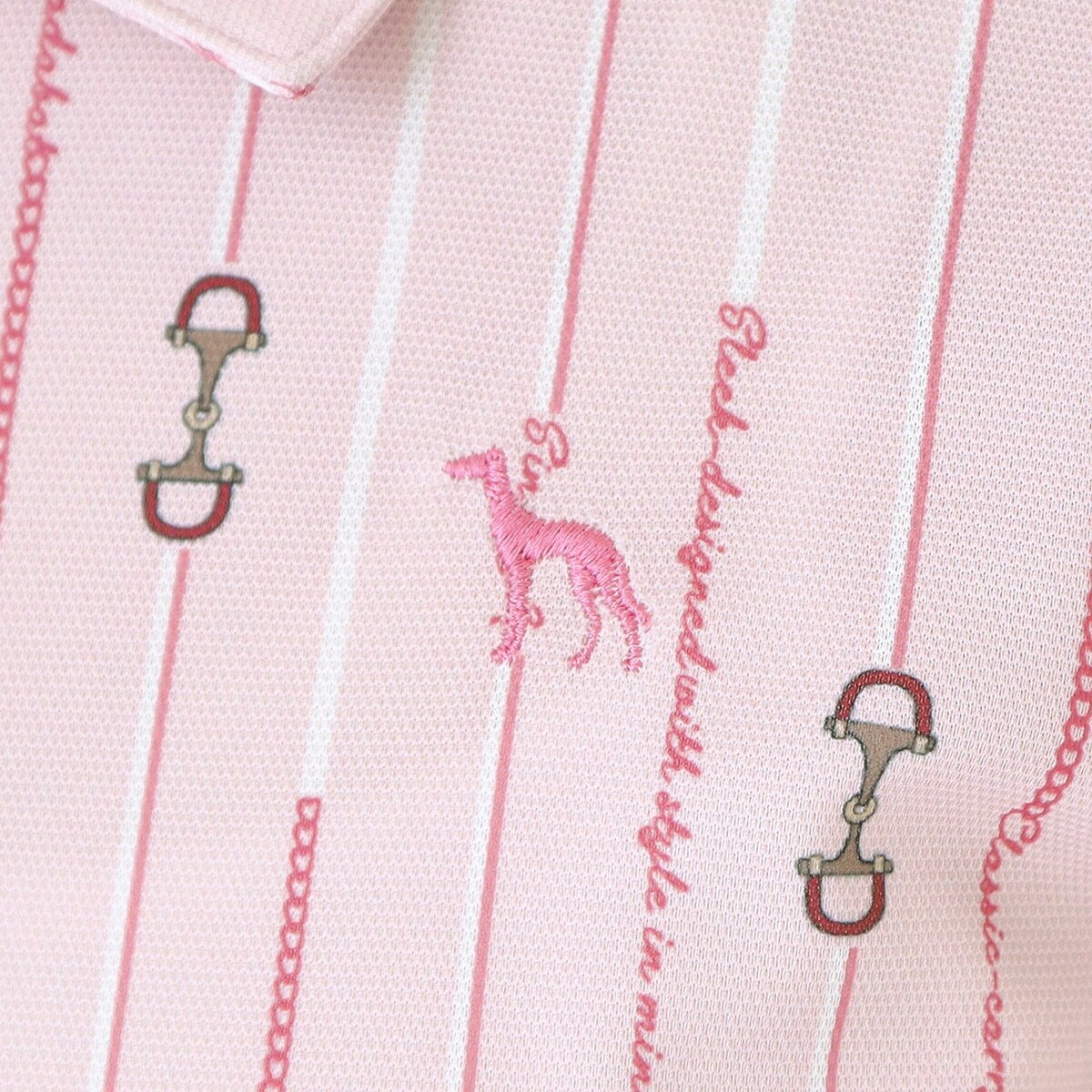 吸水速乾 ビットストライプ長袖ポロシャツ レディス(長袖シャツ