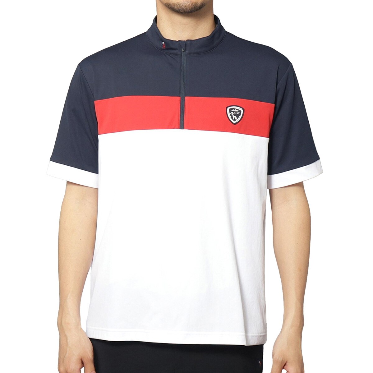 UVカット 吸水速乾 ドライハーフジップ半袖プルオーバー(半袖シャツ