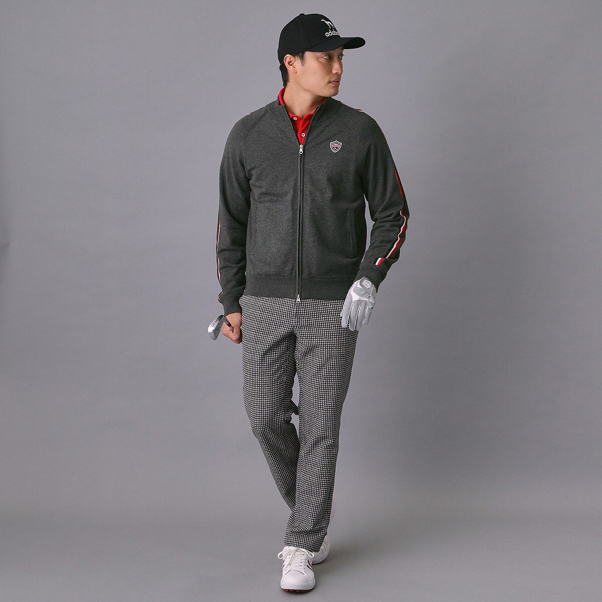 スリーブラインニットブルゾン(アウター(ブルゾン、ウインド