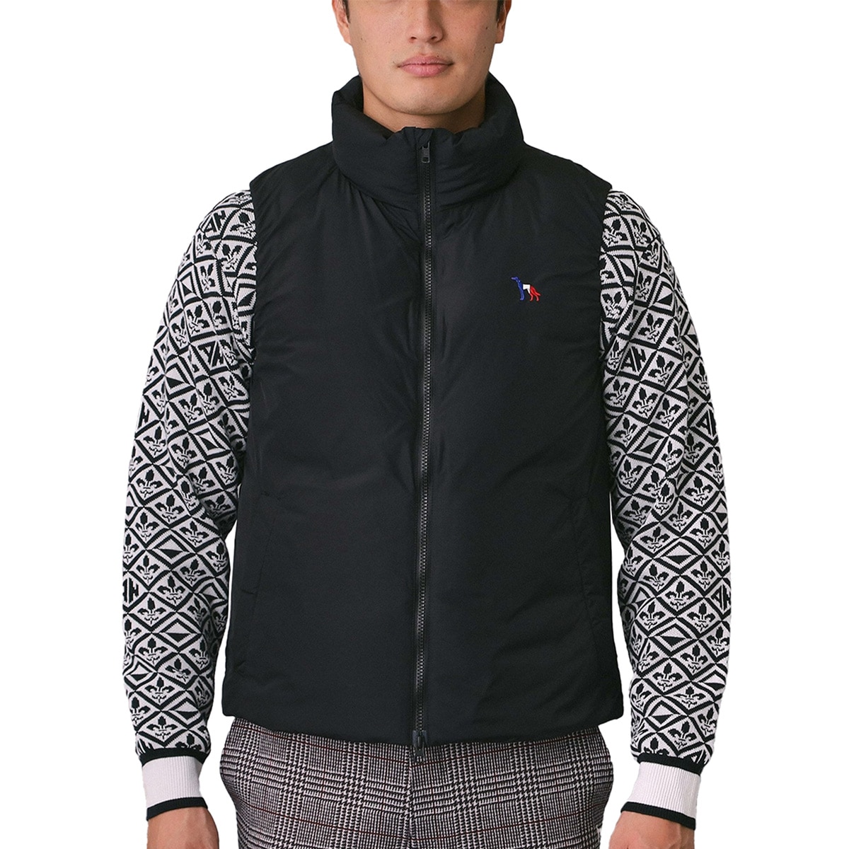 撥水 ジェットブラックダウンベスト(ベスト)|ADABAT NAVY(アダバット