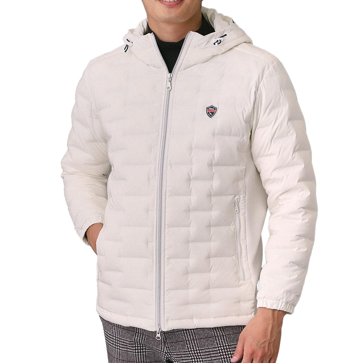 フードロゴ ストレッチダウンジャケット(アウター(ブルゾン、ウインド