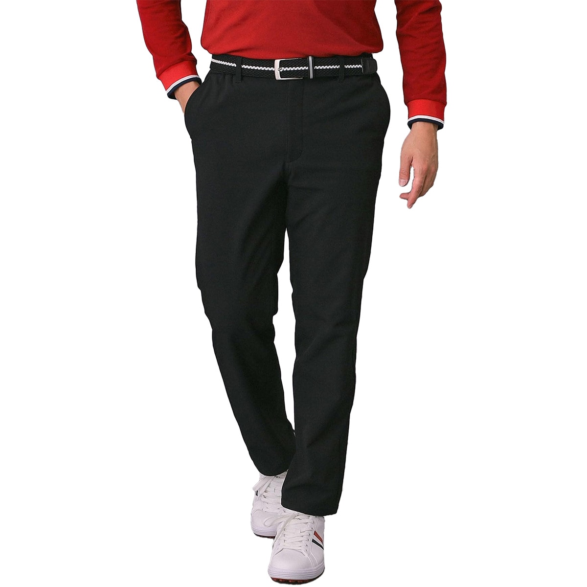 新品 adabat GOLF 合成皮革スエードブラックベロアパンツ 82cm 新品 adabat GOLF 合成皮革スエードブラックベロアパンツ 82cm