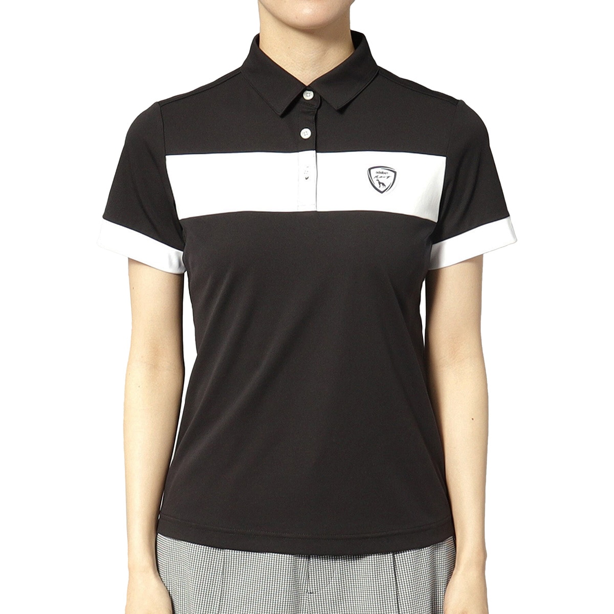 UVカット 吸水速乾 カラーブロック半袖ポロシャツ レディス(半袖シャツ