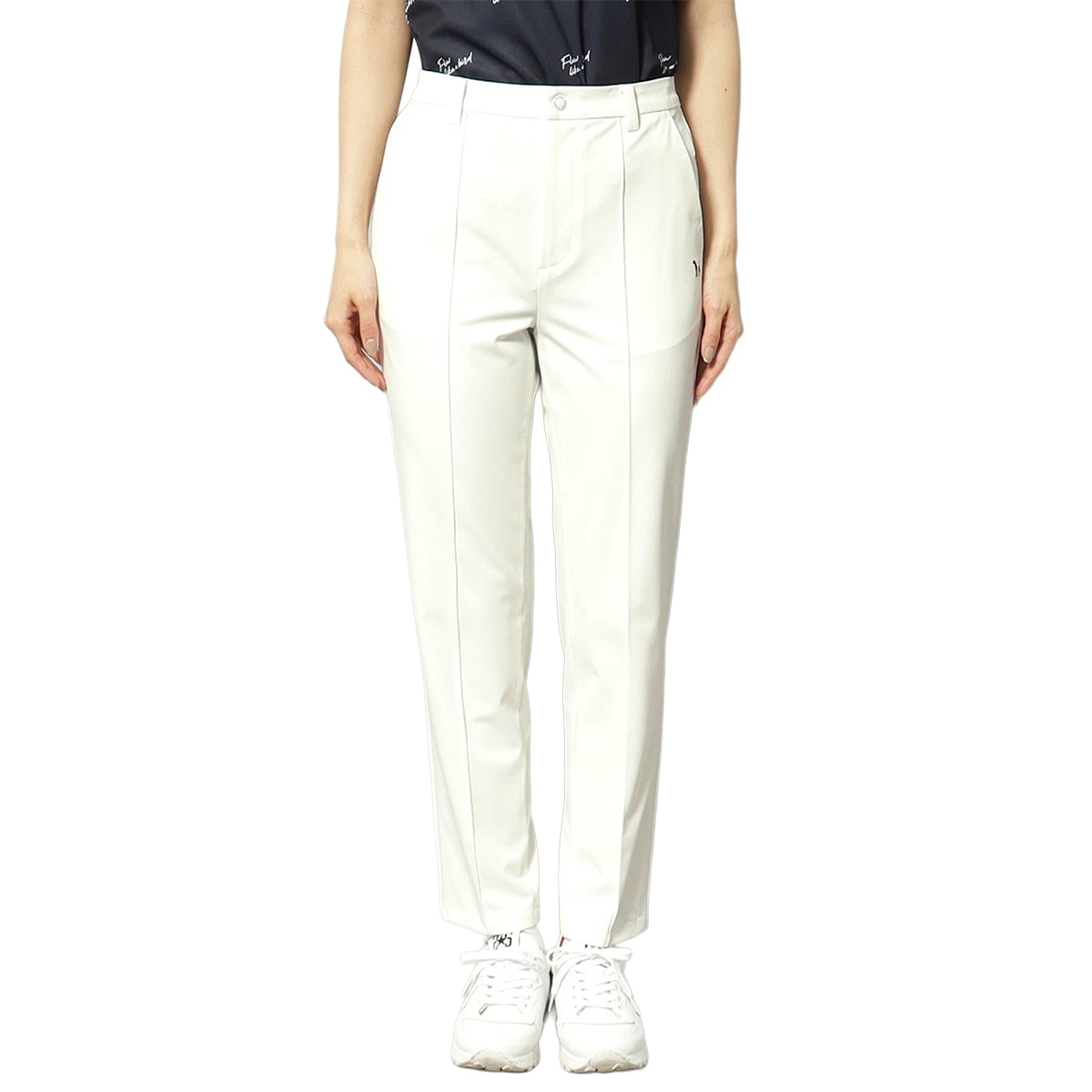 ストレッチホワイトパンツ レディス(ロングパンツ)|ADABAT NAVY