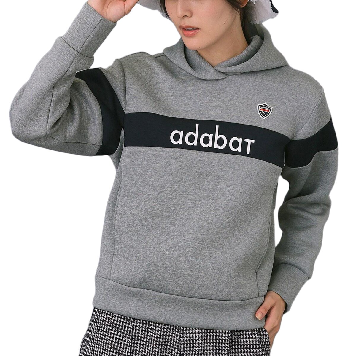 ADABAT フード付きセーター グレー新品未使用 フーディーセーター(中間着(セーター、トレーナー))|ADABAT NAVY