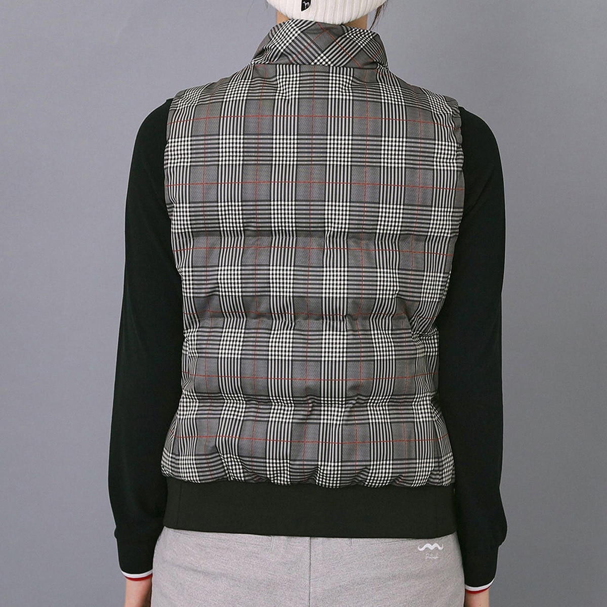 ストレッチ 撥水 グレンチェック中綿ベスト レディス(ベスト)|ADABAT