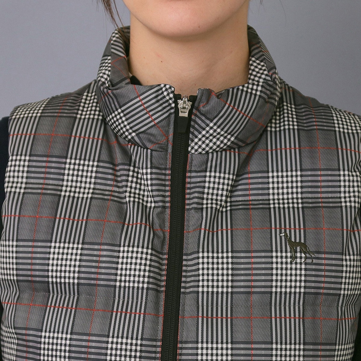 ストレッチ 撥水 グレンチェック中綿ベスト レディス(ベスト)|ADABAT