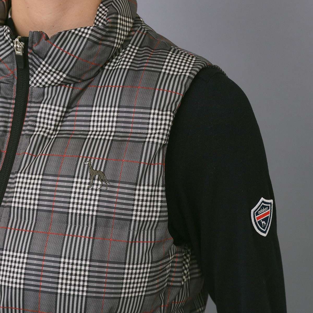 ストレッチ 撥水 グレンチェック中綿ベスト レディス(ベスト)|ADABAT