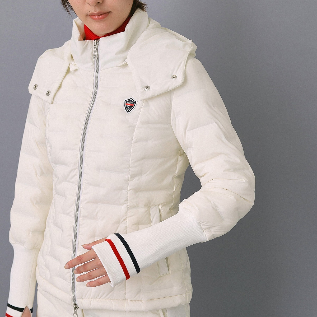 ストレッチ 2WAYダウンジャケット レディス(アウター(ブルゾン