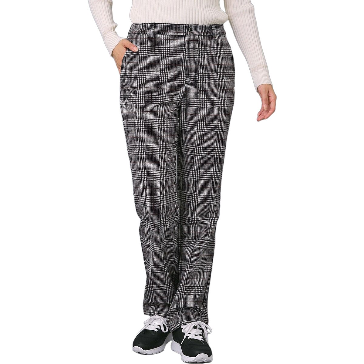 ストレッチ ハイブリットダウンストレートパンツ レディス(ロング