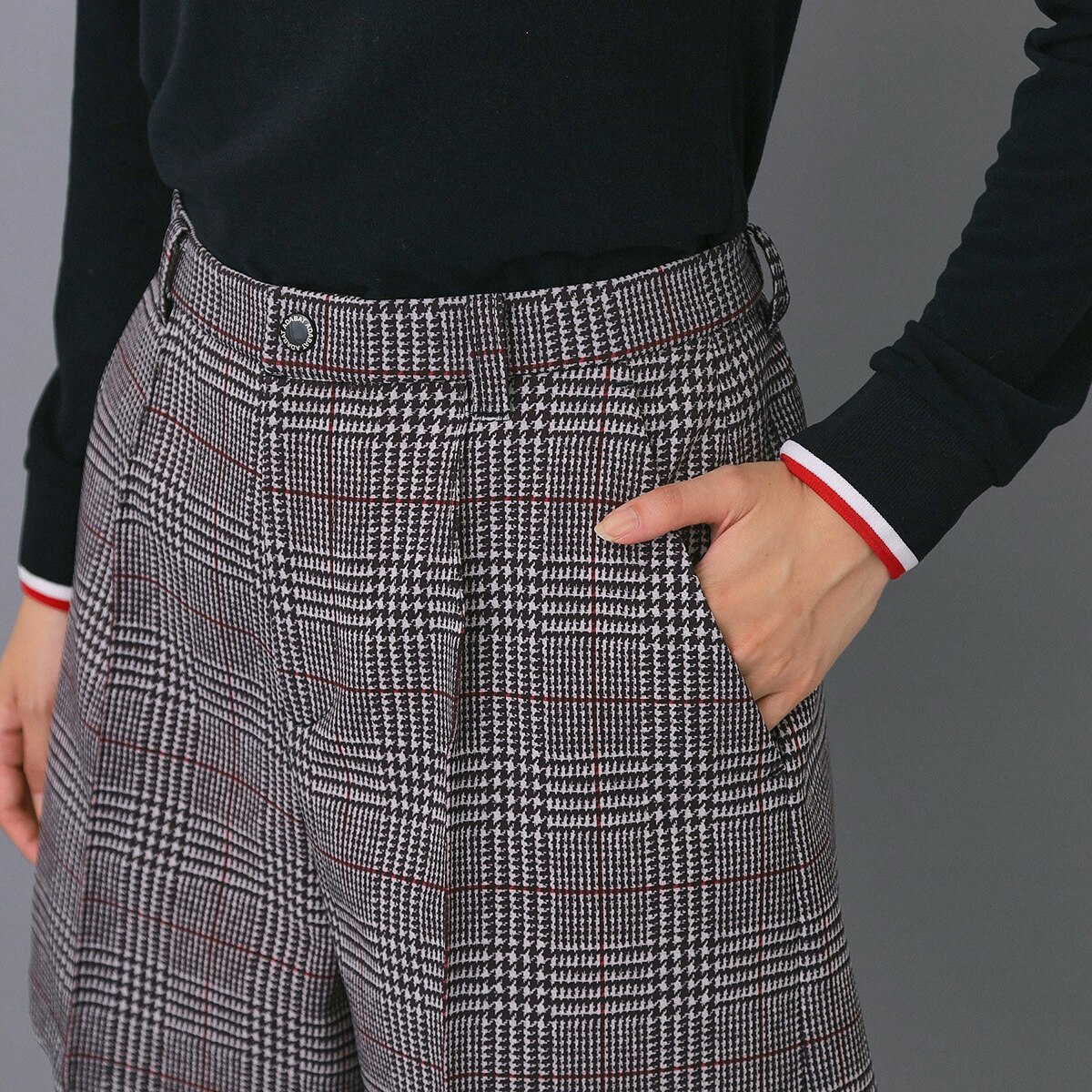 ストレッチ ハイブリッドダウンキュロットパンツ レディス(ハーフ
