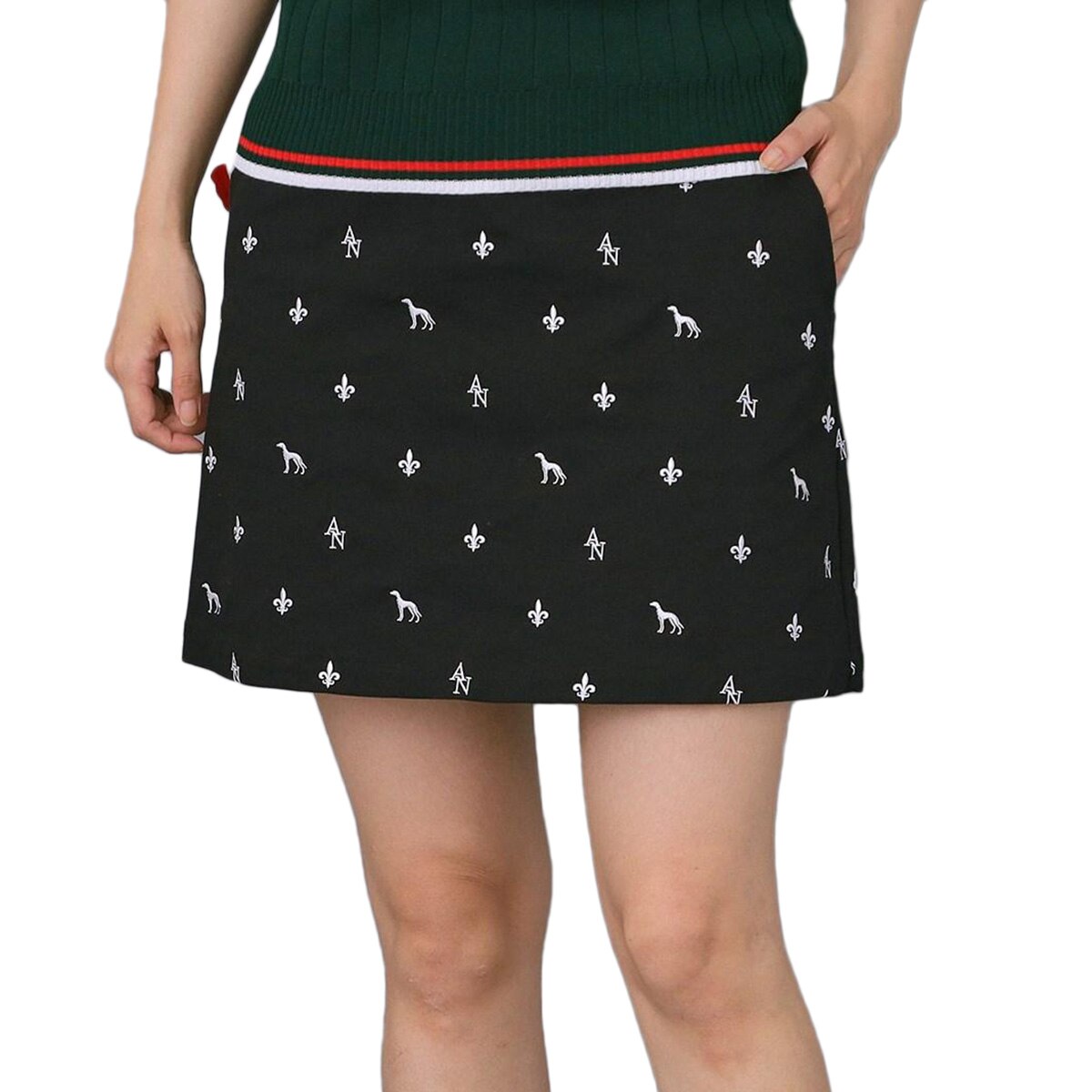 エンブロイダリーモノグラムスカート レディス(スカート)|ADABAT NAVY