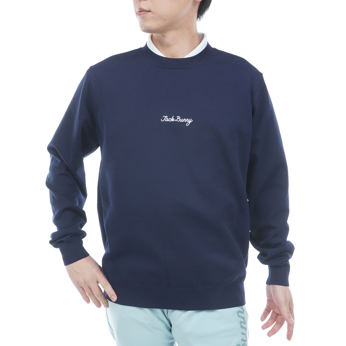 シャドーボーダーロゴ クルーネックプルオーバーセーター(中間着