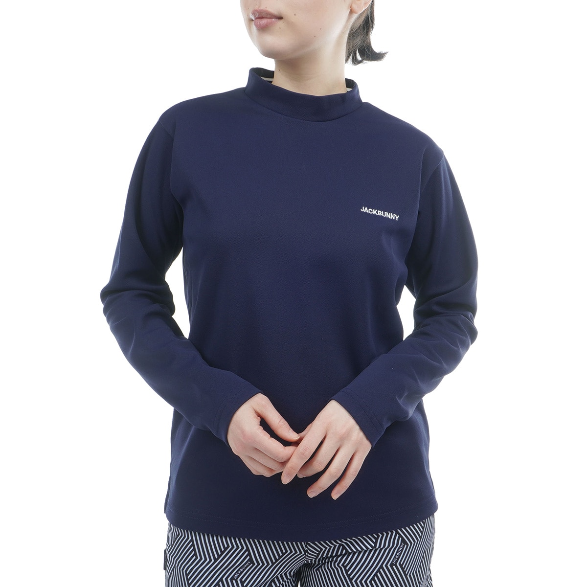 Octa ダブル鹿の子 モックネック長袖シャツ レディス(長袖シャツ