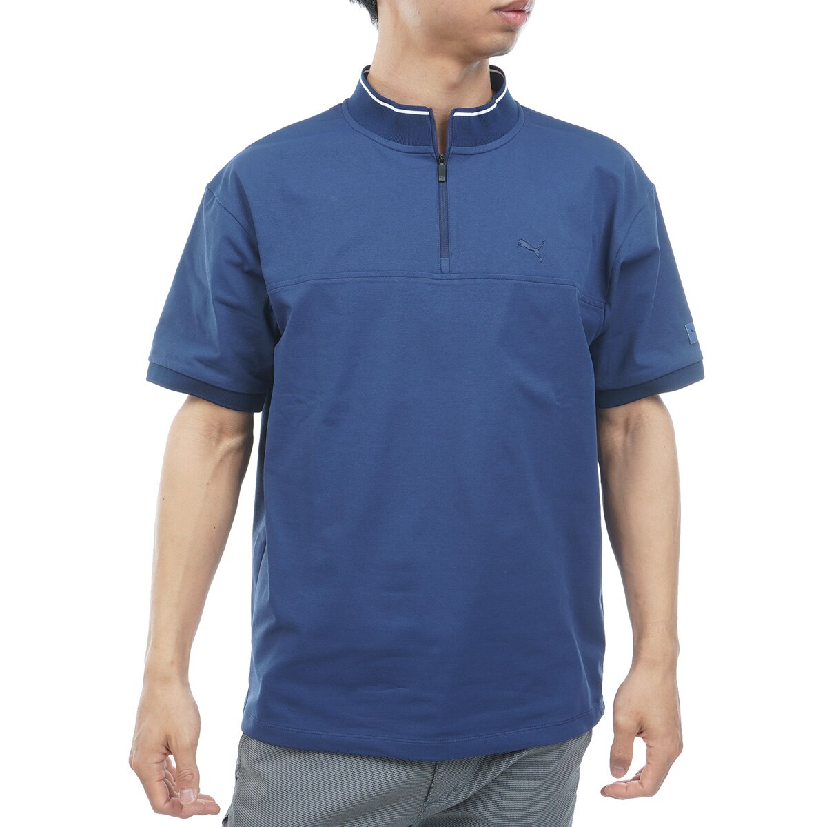 FOG SUMMER ストレッチ ハーフジップ半袖シャツ(半袖シャツ