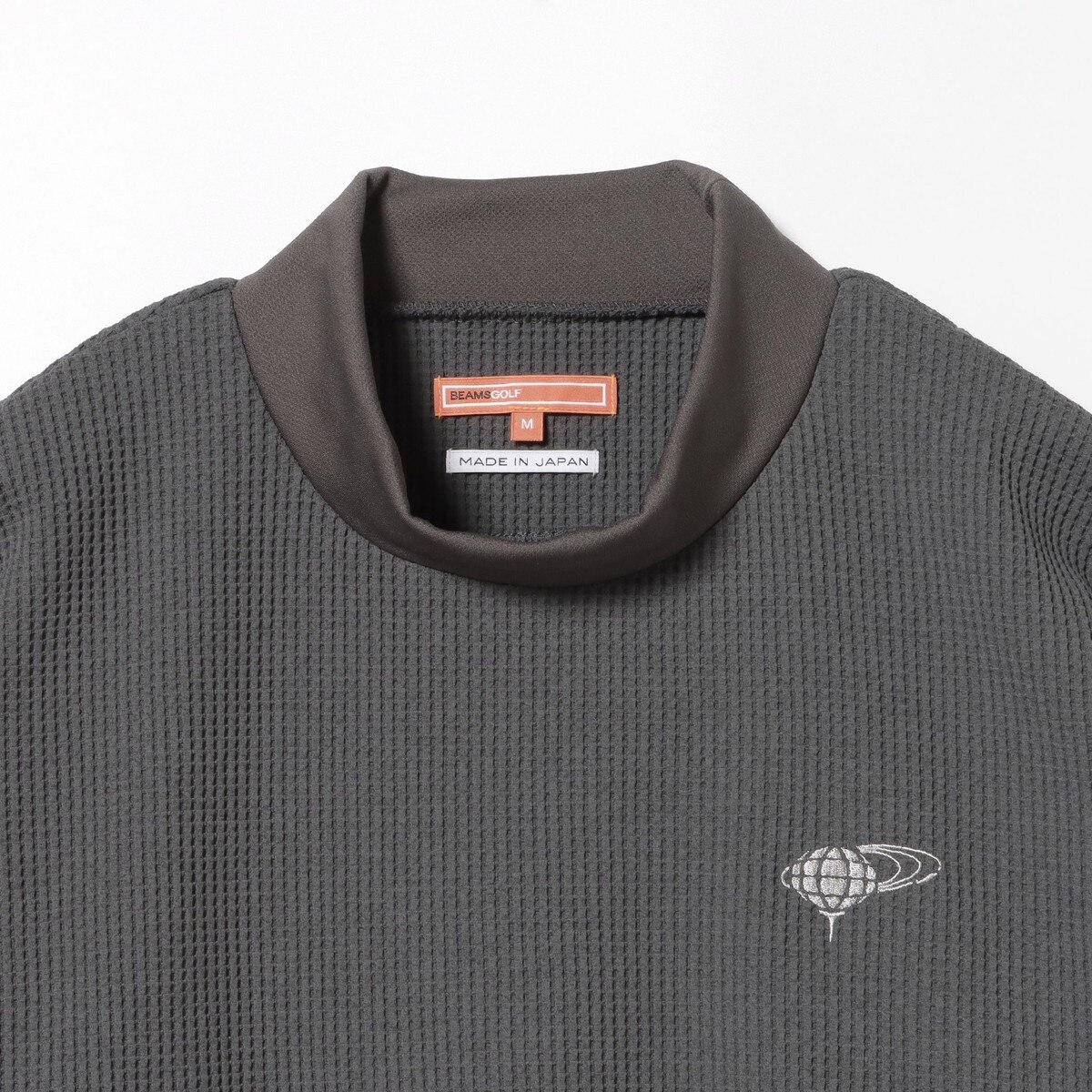【新品未使用】Lサイズ　ビームスゴルフ　スリーブライン モックネックシャツ BEAMS GOLF（ビームス ゴルフ） tシャツ 「UVカット/吸水速乾」ORANGE