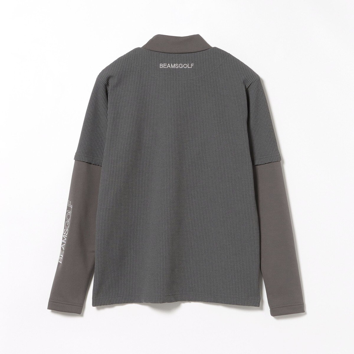 ORANGE LABEL ワッフル切り替え ロングスリーブモックネック(長袖