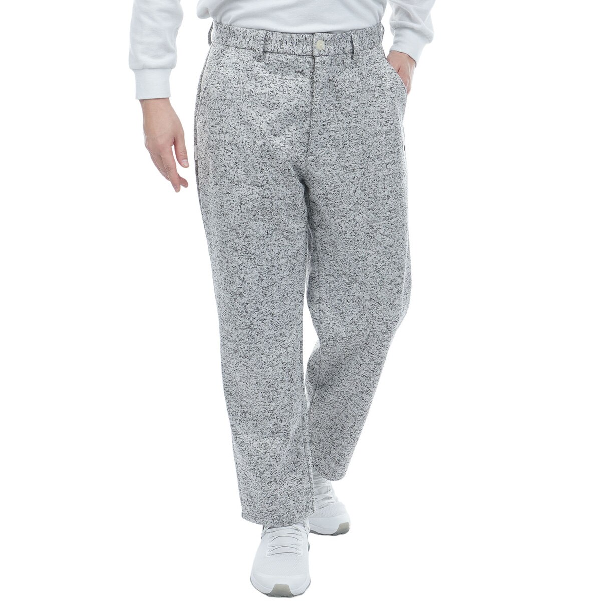 【美品】nano universe GOLF 防風裏フリース1タックパンツ 黒L セール・アウトレット】防風 裏フリース ノータックパンツ(ロング