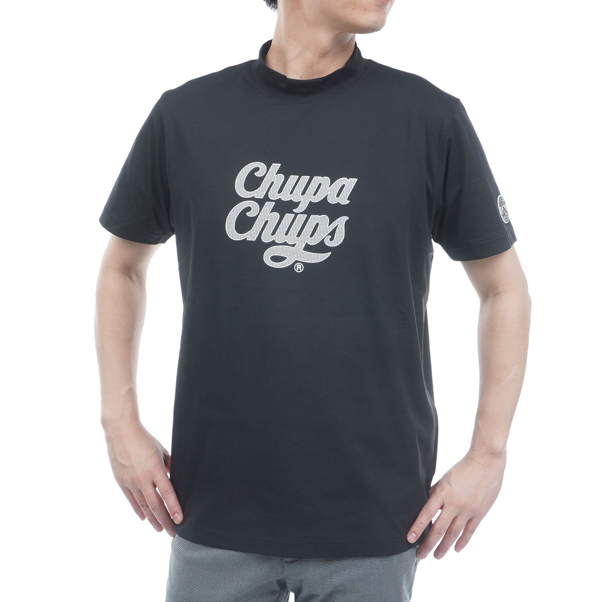 ストレッチ チュッパチャプス モックネック半袖シャツ(半袖シャツ