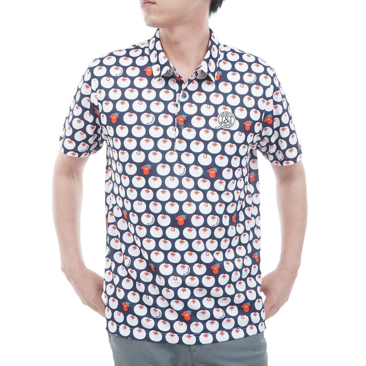 ストレッチ COOL is COOL プリンテッド半袖ポロシャツ(半袖シャツ