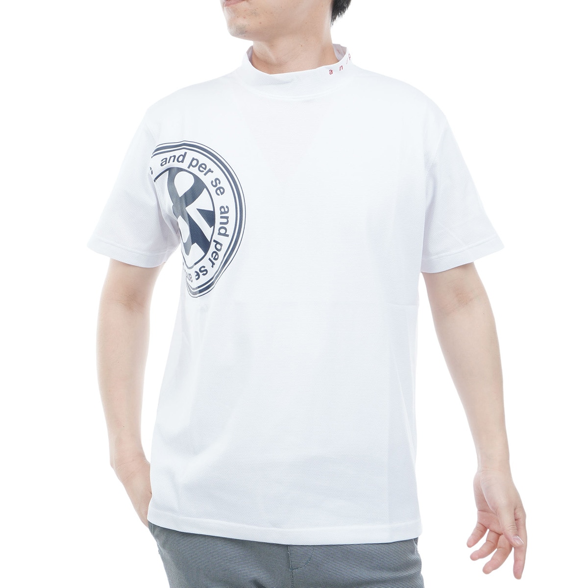 ストレッチ SWING DRY メッシュモックネック半袖シャツ(半袖シャツ