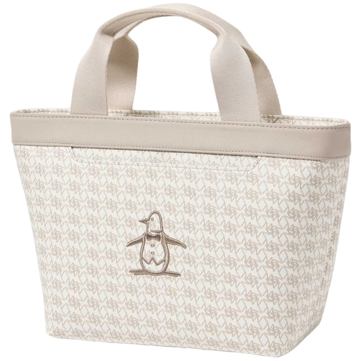 【新品未使用】マンシングウェア　ゴルフバッグ　ニットカートバッグ （ホワイト） Munsingwear ニットカートバッグ -デサントストア-DESCENTE STORE-