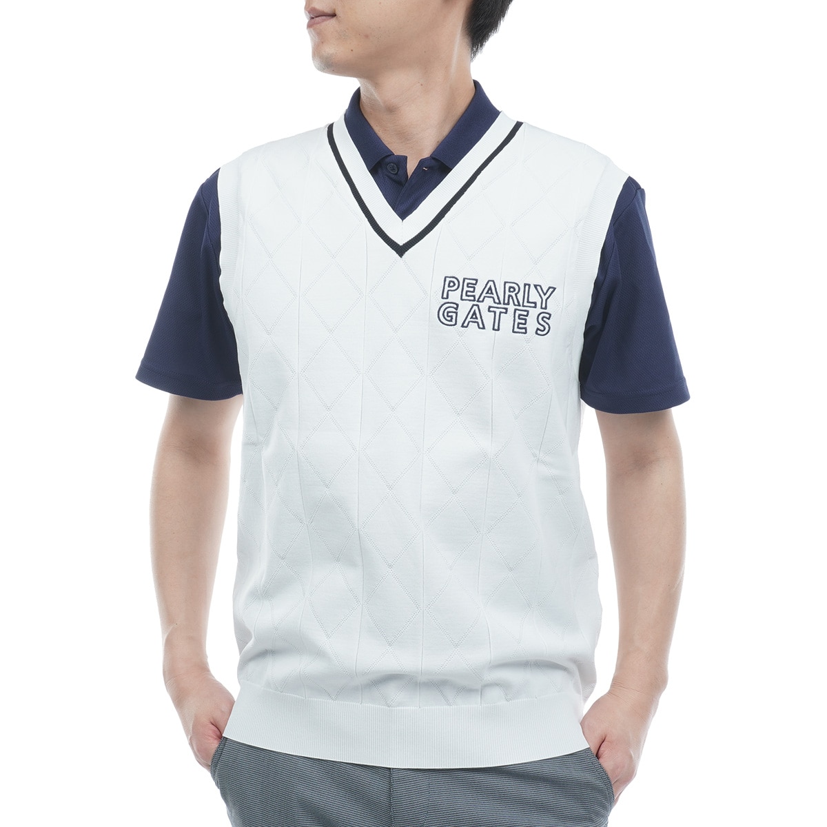 PGisPG ロゴジャカードニットベスト(ベスト)|PEARLY GATES(パーリー