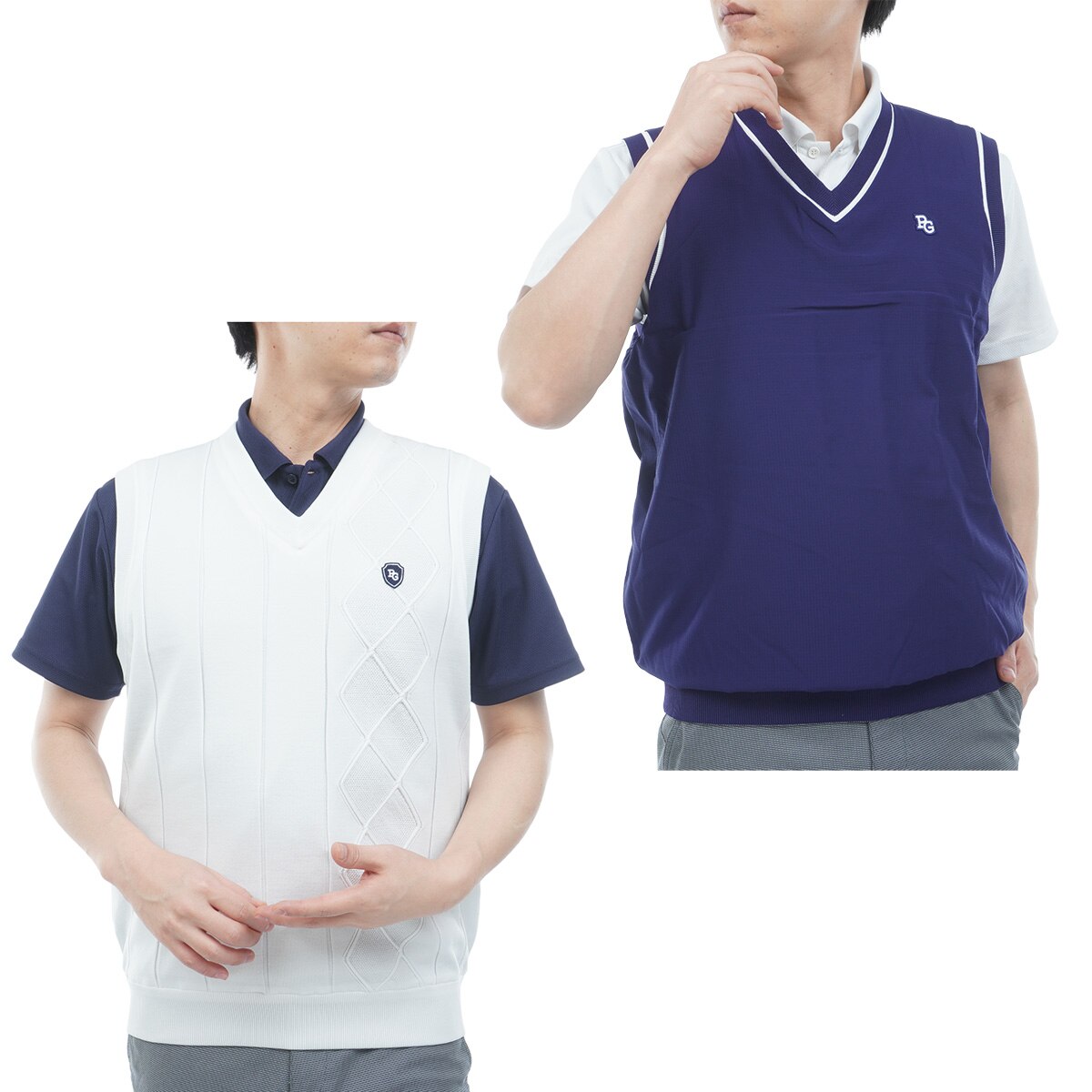 アラン柄リバーシブルニットベスト(ベスト)|PEARLY GATES(パーリー