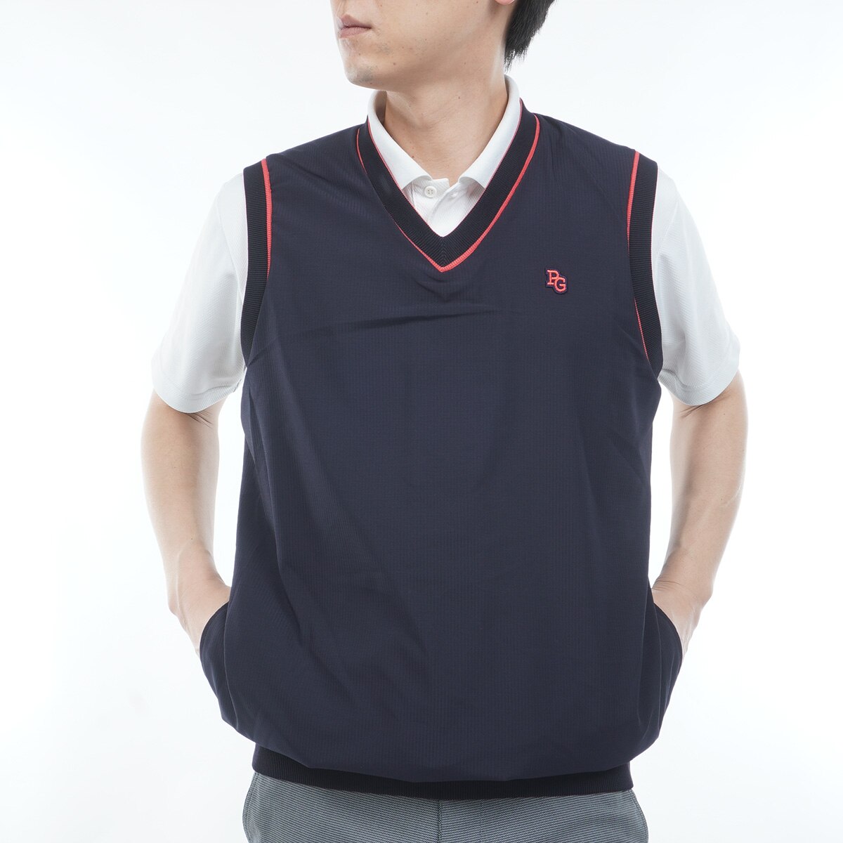 アラン柄リバーシブルニットベスト(ベスト)|PEARLY GATES(パーリー