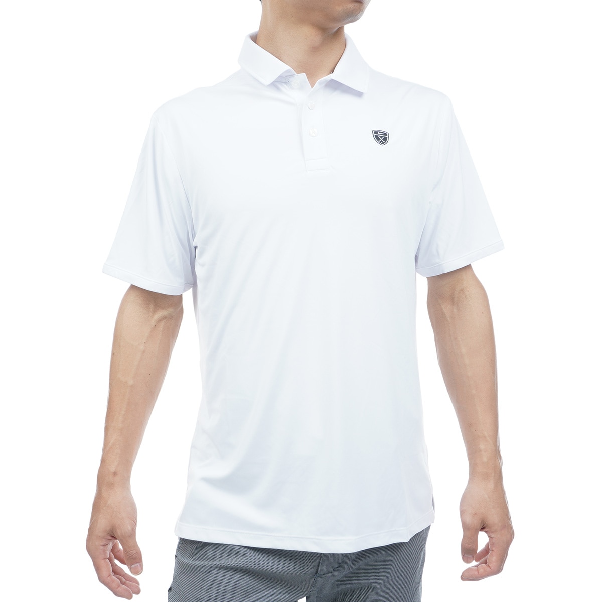 Nike Golf 長袖ポロシャツ ホワイト セール】モノグラム長袖ポロシャツ【adidas Golf/アディダスゴルフ