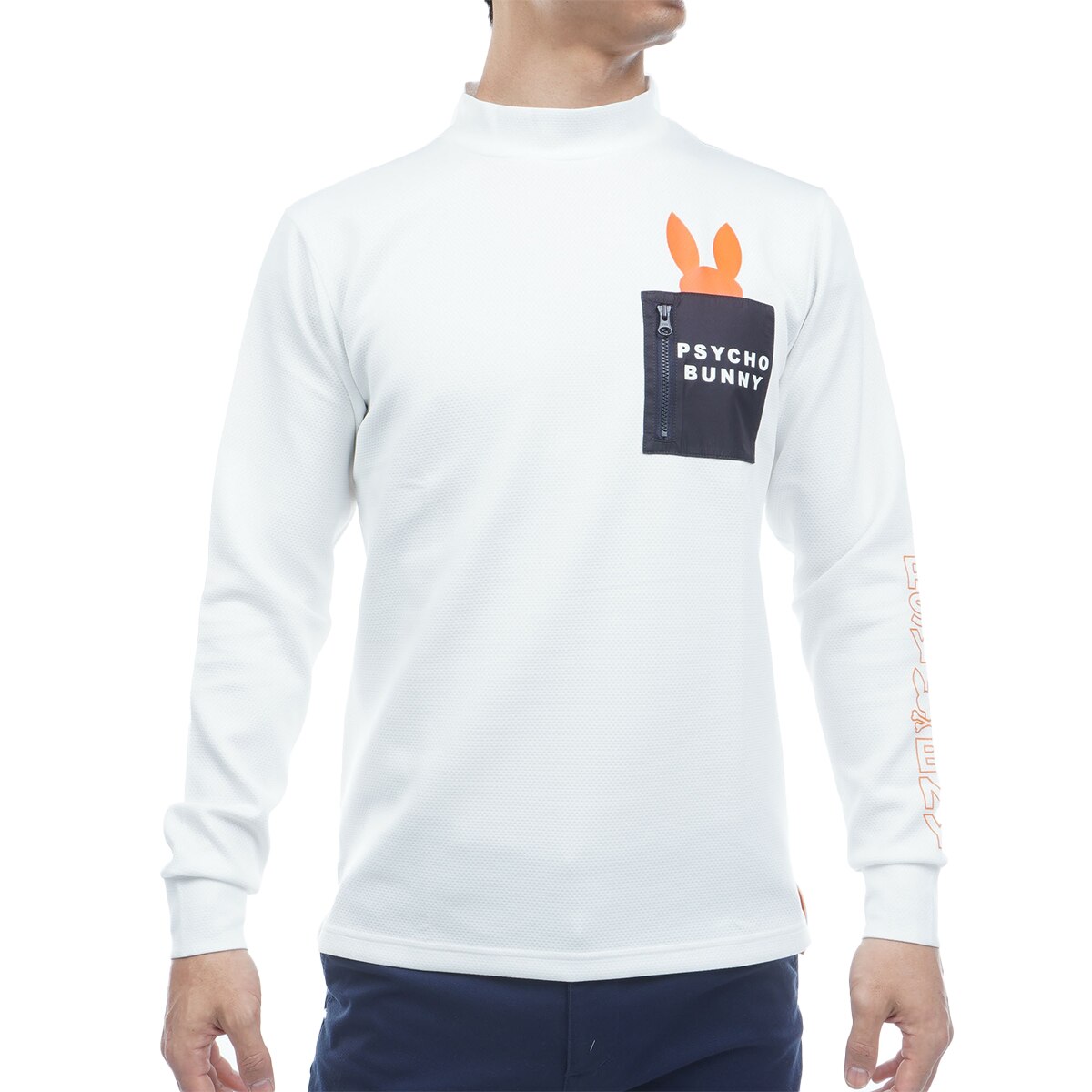 GOLF アームロゴ ポケットバニーモックネック長袖Tシャツ(長袖シャツ
