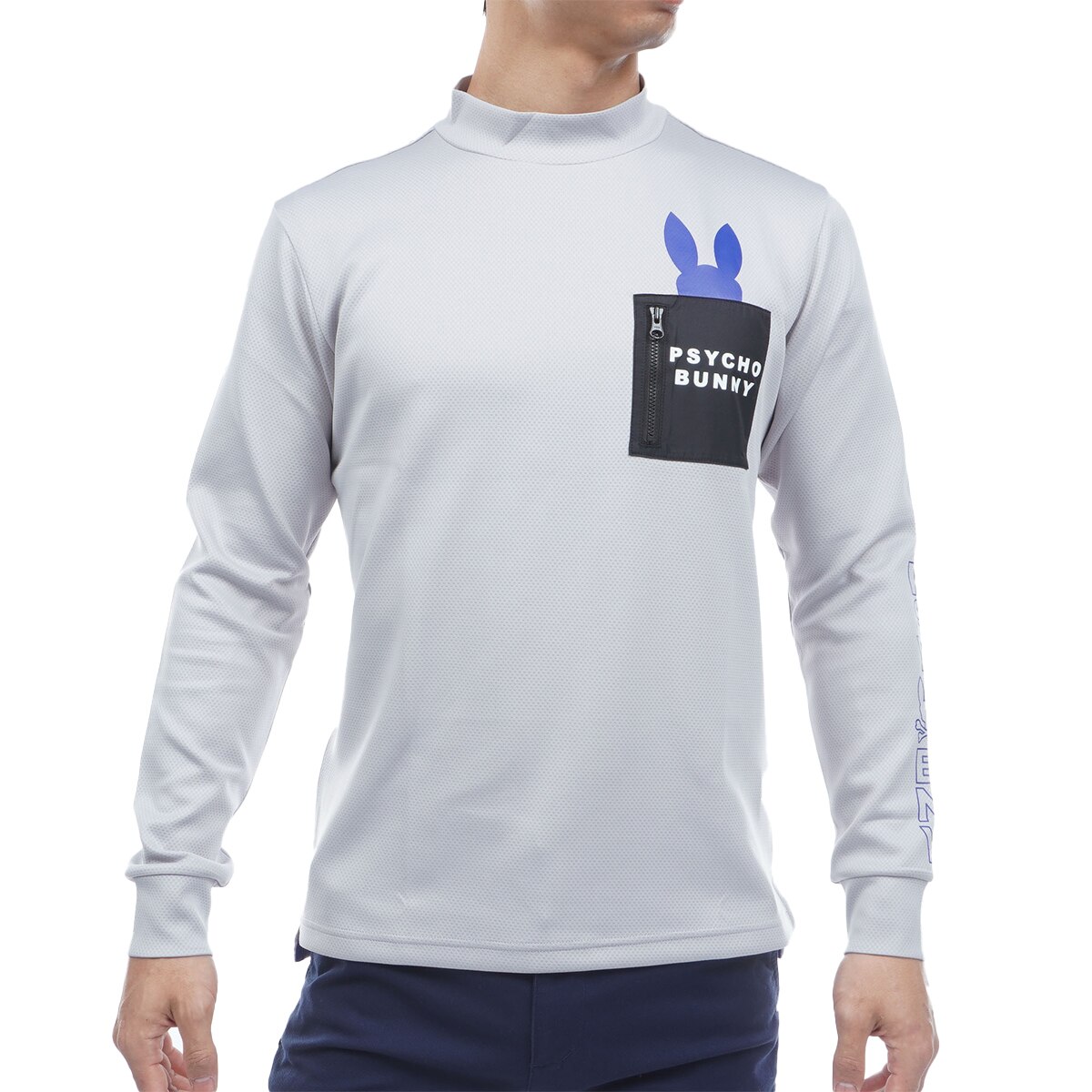 GOLF アームロゴ ポケットバニーモックネック長袖Tシャツ(長袖シャツ