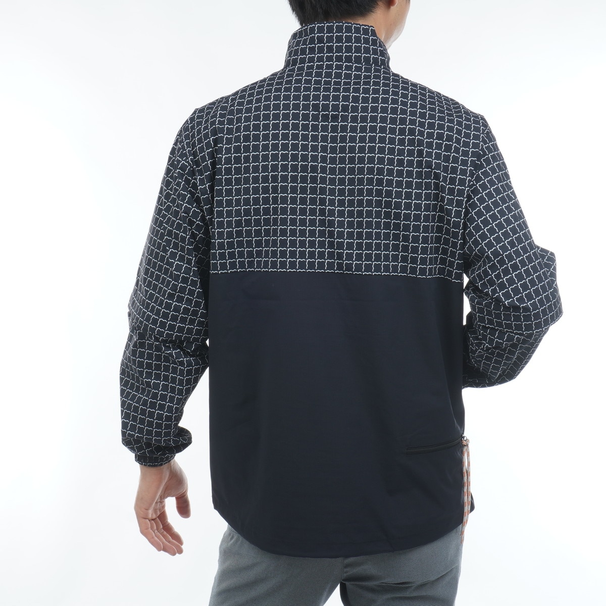 ストレッチ 2WAY ハーフジップ着脱スリーブジャケット(アウター