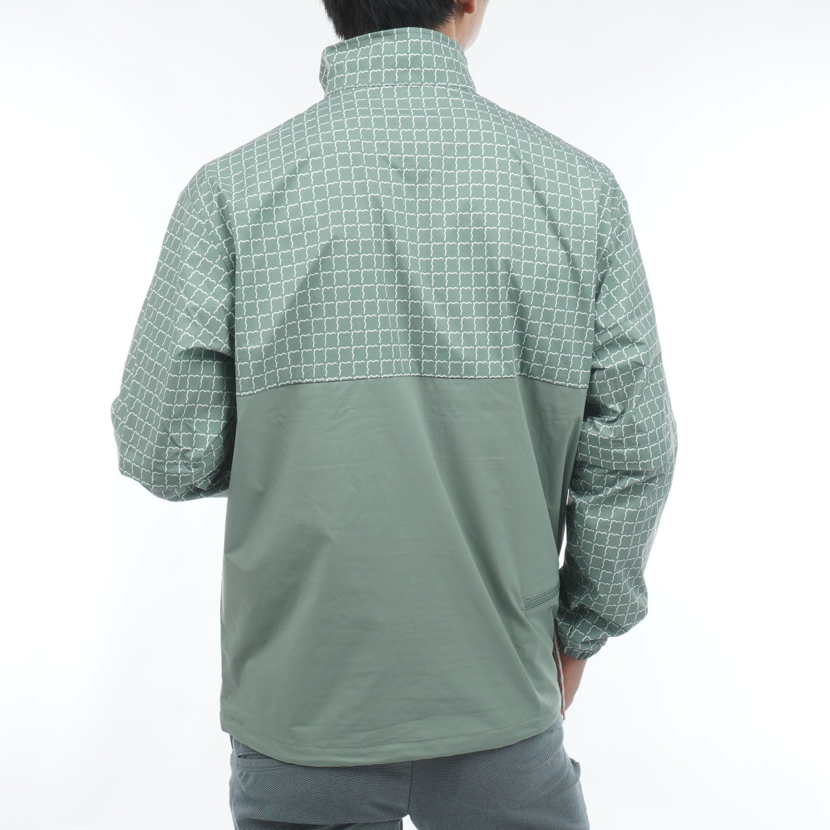 ストレッチ 2WAY ハーフジップ着脱スリーブジャケット(アウター