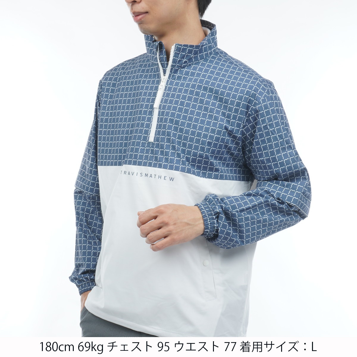 ストレッチ 2WAY ハーフジップ着脱スリーブジャケット(アウター