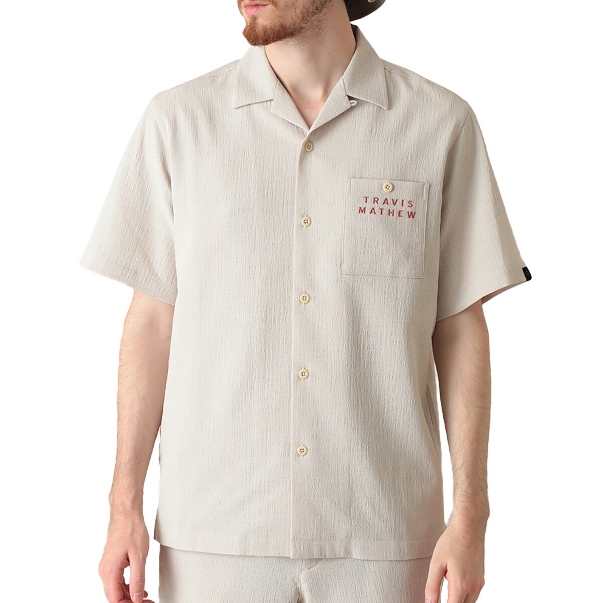 バックプリントオープン半袖シャツ(半袖シャツ・ポロシャツ)|Travis