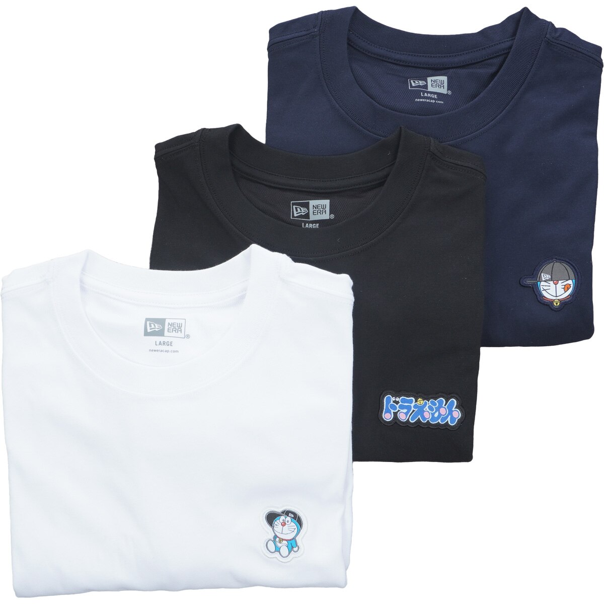ニューエラ　ドラえもん　ポロシャツ PF DORAEMON WAPPEN 半袖Tシャツ 3枚セット(半袖シャツ・ポロシャツ