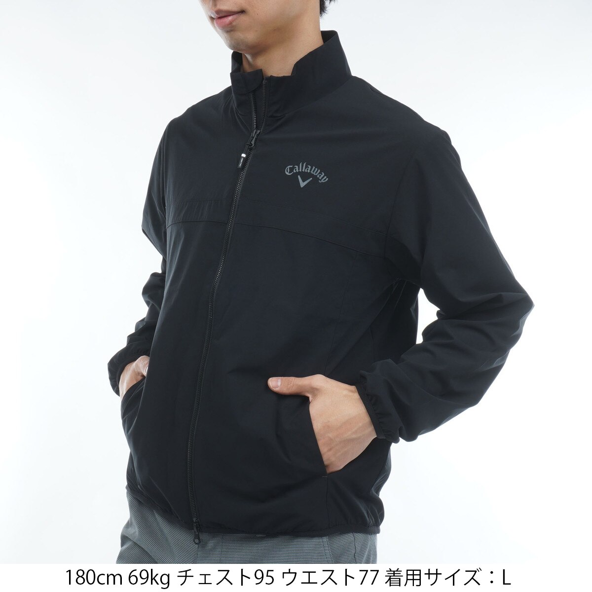 ストレッチ撥水フルジップブルゾン(アウター(ブルゾン、ウインド