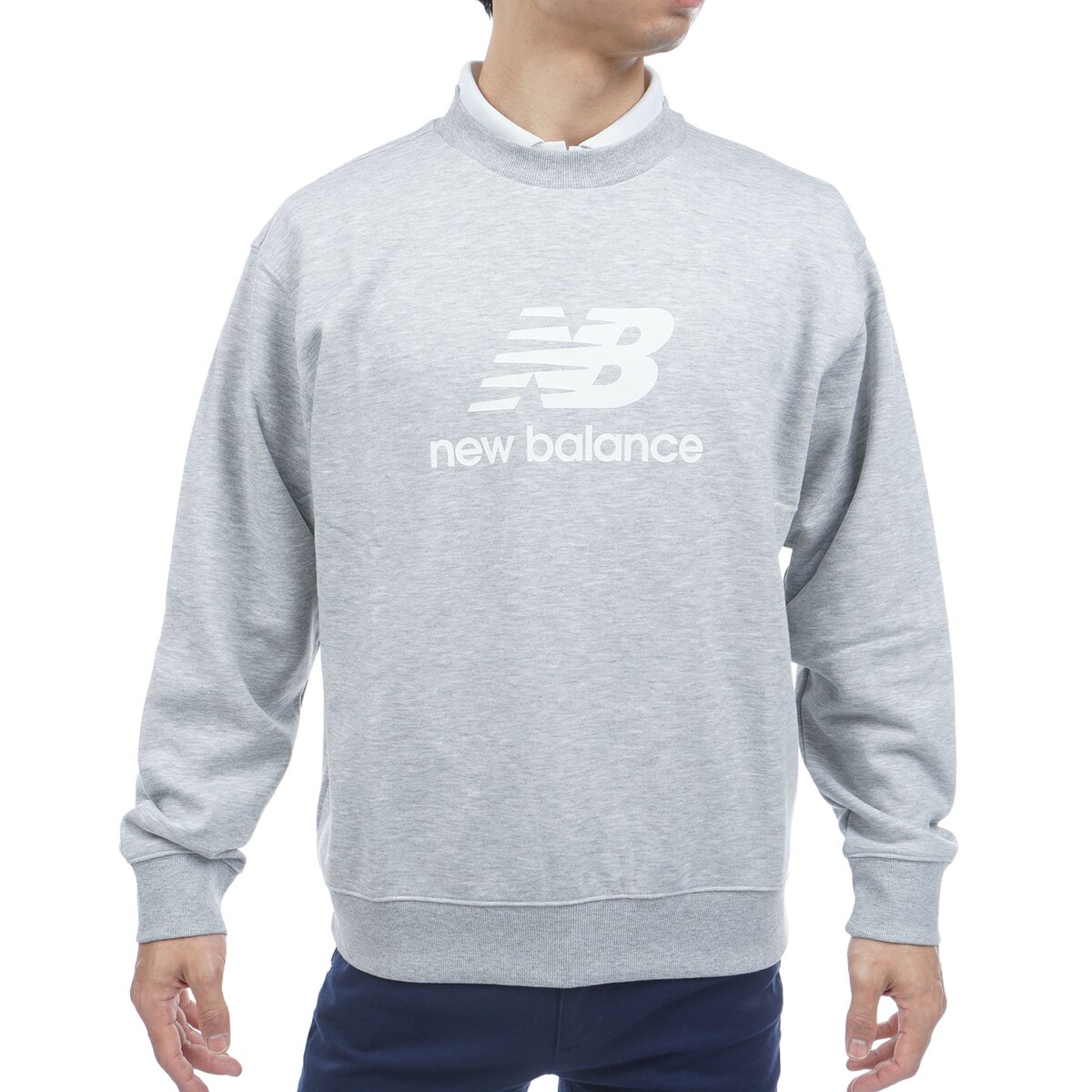 【New Balance】 ロゴジャガード クルーネックニット 新品未使用 L New Balance（ニューバランス） セーター ニット New Balance CREW