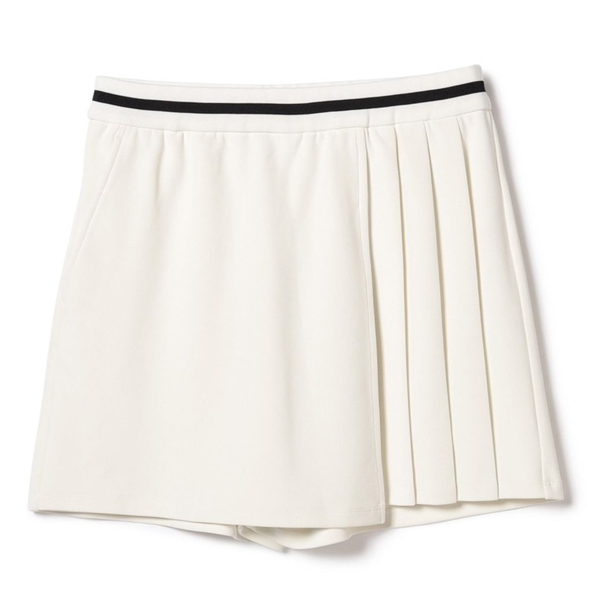 ORANGE LABEL ストレッチ プリーツ ラップキュロット(UVカット