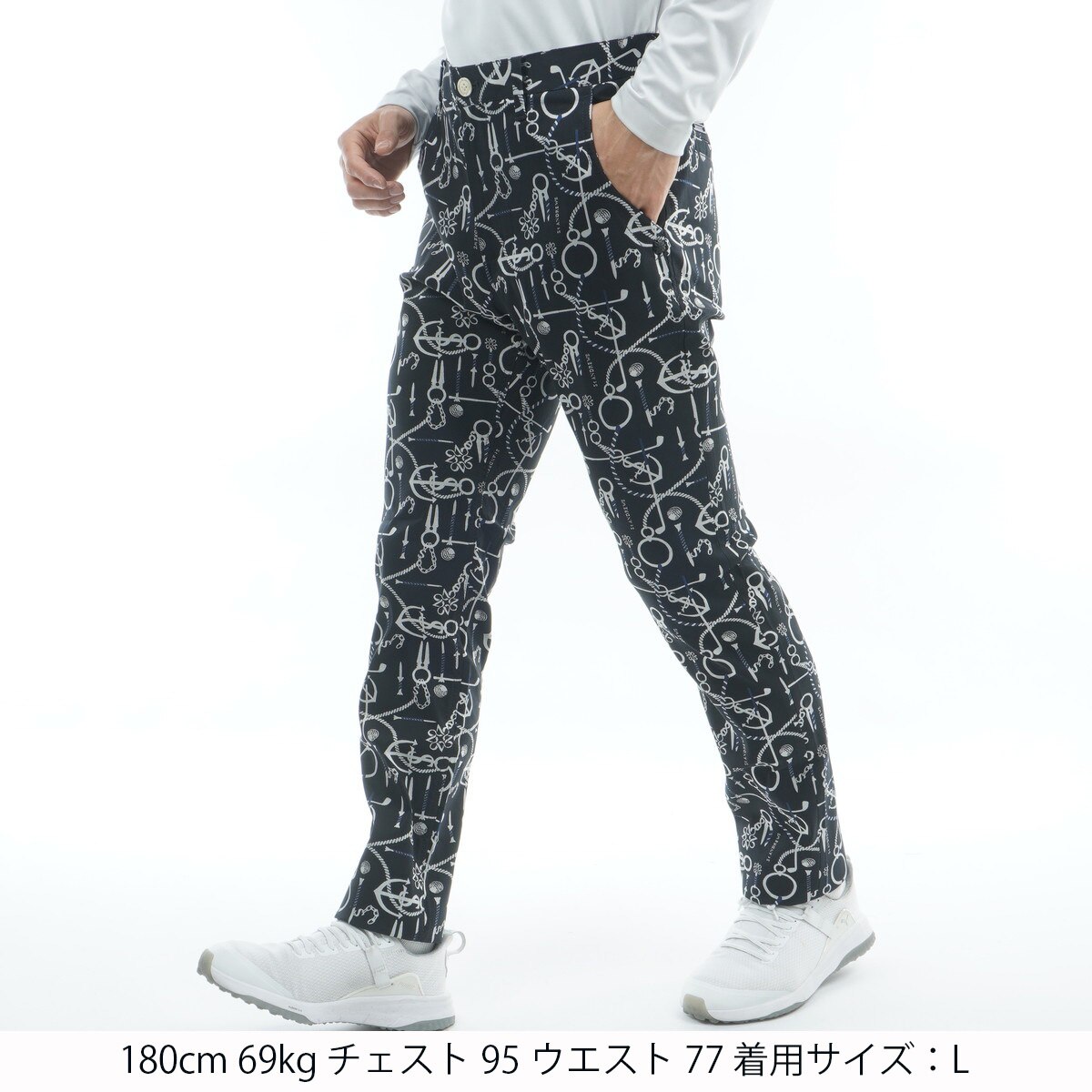 St ANDREWS 幾何学模様ロングパンツ アウトレット】マリンジャカードパンツ(ロングパンツ)|St ANDREWS
