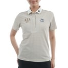 ストレッチ ギンガムチェックプリント半袖ポロシャツ