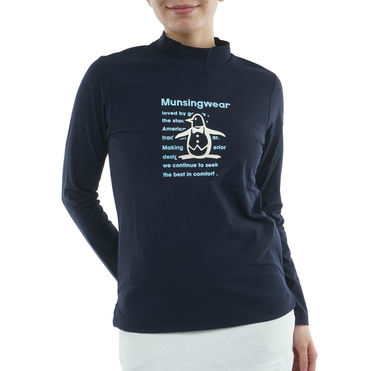 ストレッチ SUNSCREENモックネック長袖シャツ レディス(長袖シャツ