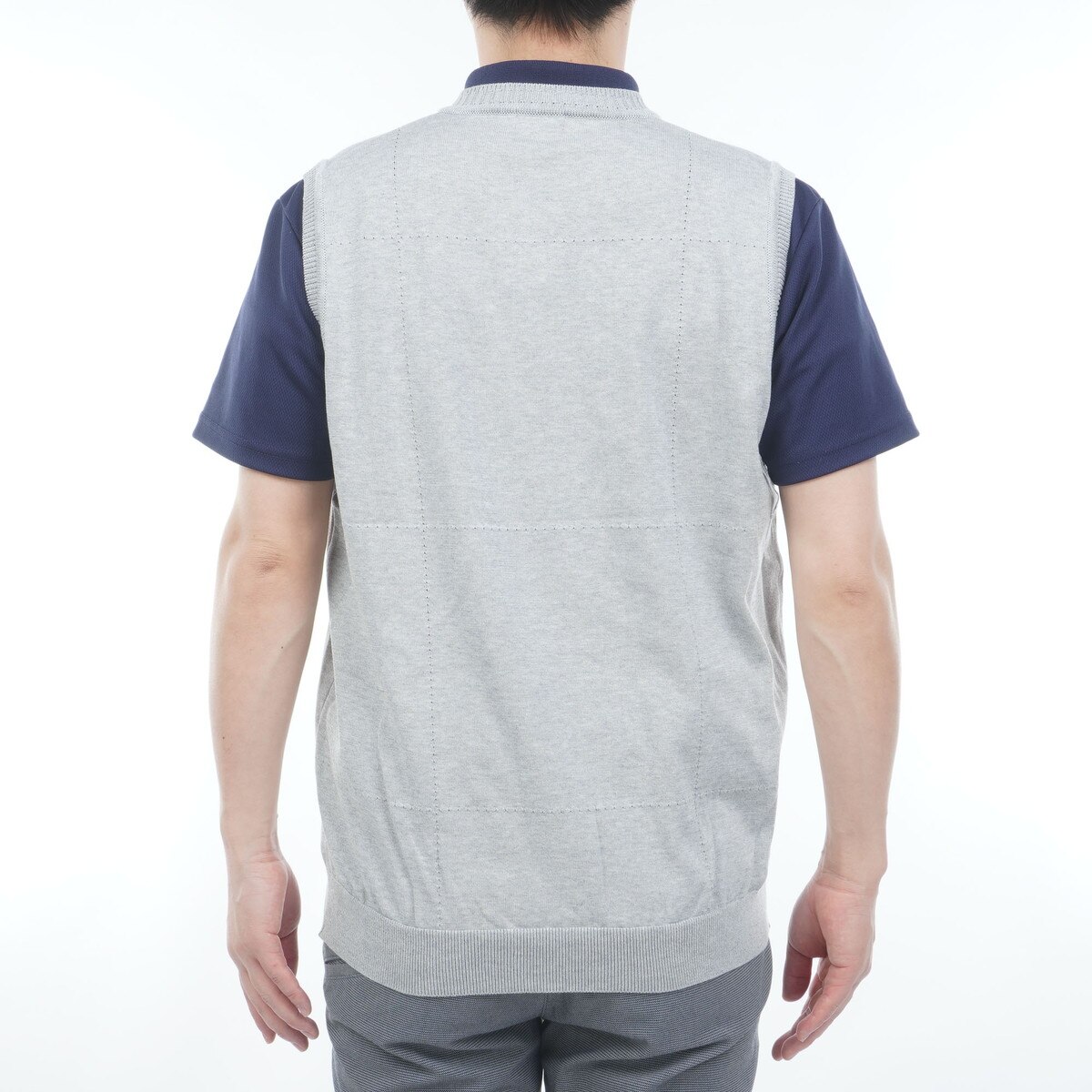 飛びロゴインターシャVネックニットベスト(ベスト)|Munsingwear