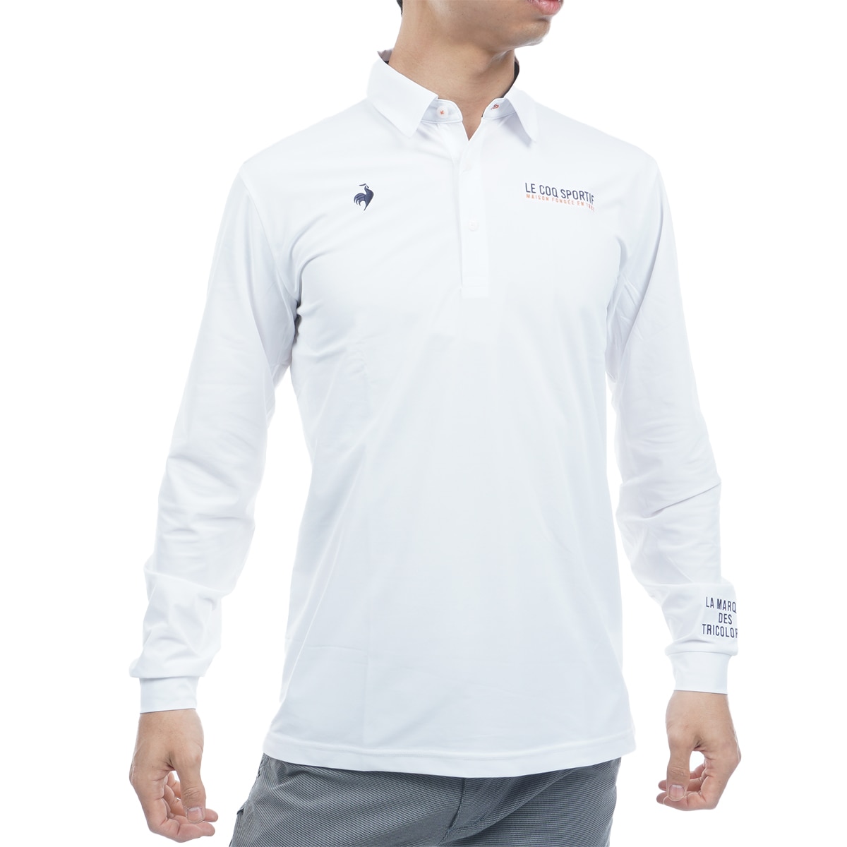 CPG GOLF 長袖ポロシャツ(新品未着用) ストレッチ マーキングデザイン長袖ポロシャツ(長袖シャツ・ポロシャツ