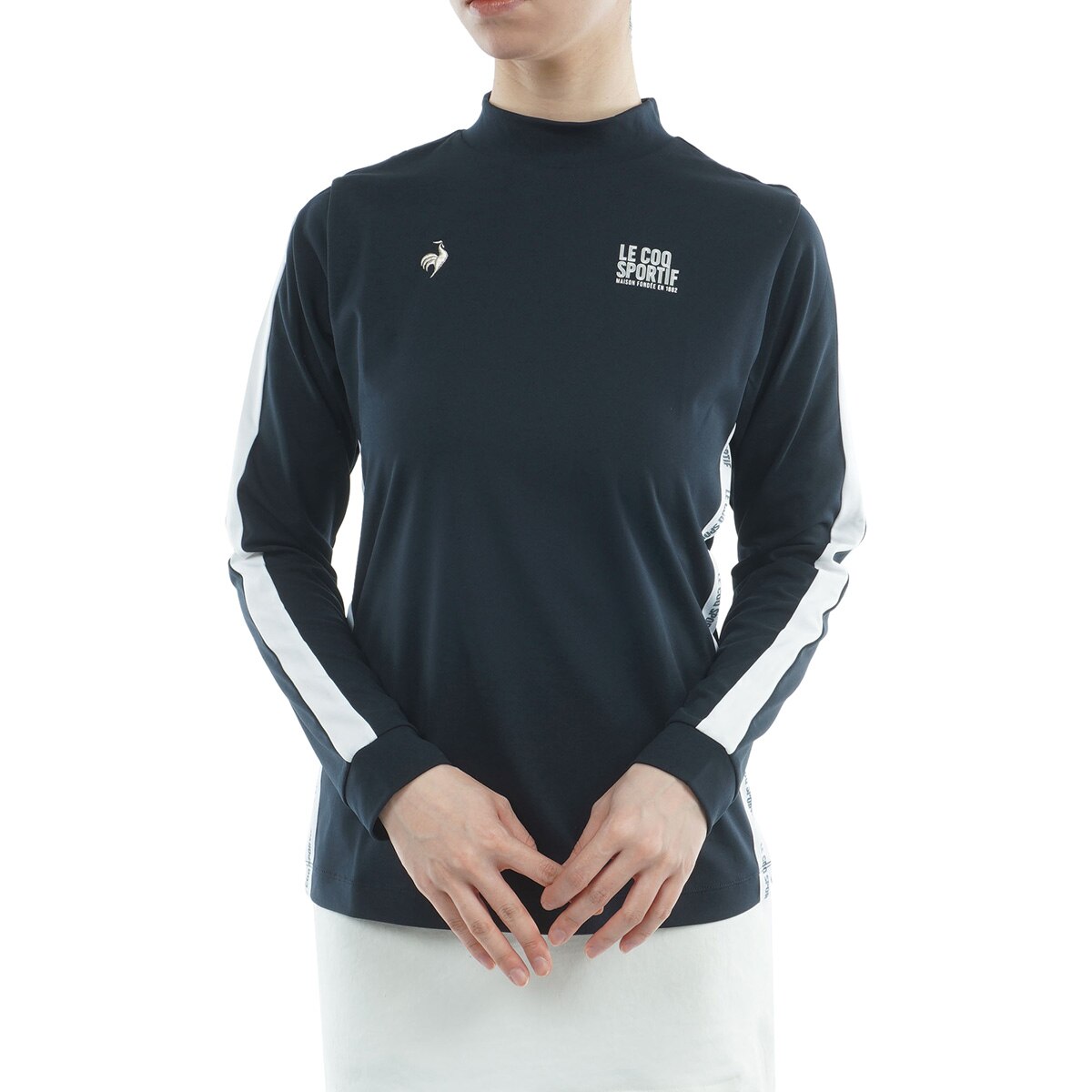 ストレッチ モックネック長袖シャツ レディス(長袖シャツ・ポロシャツ