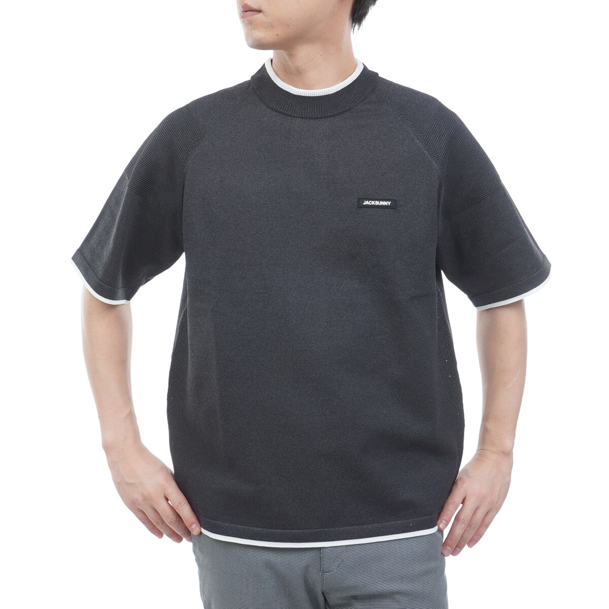 新品■19,800円【ジャックバニー】メンズ　セーター　5/L ゴルフウェア 白 Jack Bunny!!（ジャックバニー） ジャック バニー ゴルフウェア 長袖