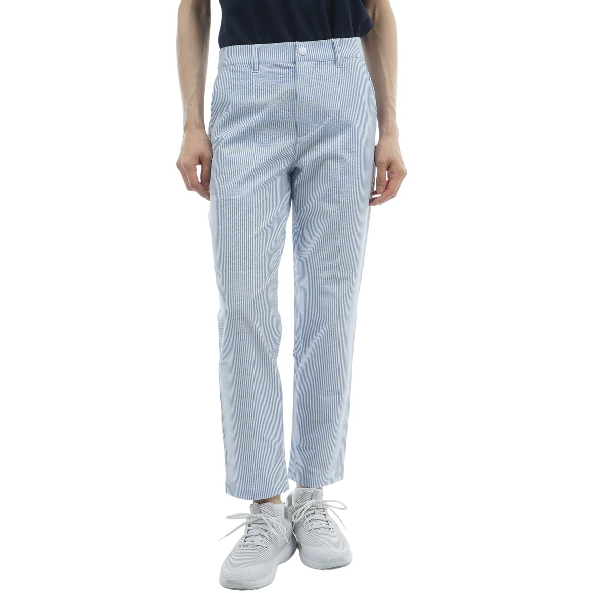 差込 吸水速乾 ストライプ ストレッチロングパンツ レディス(ロング